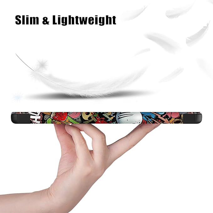 Case for Lenovo Tab M8 4th Gen 2023, Folding Folio Ultra-Thin PU Leather Stand Case Cover for Lenovo Tab M8 4th Gen TB-300FU Graffiti