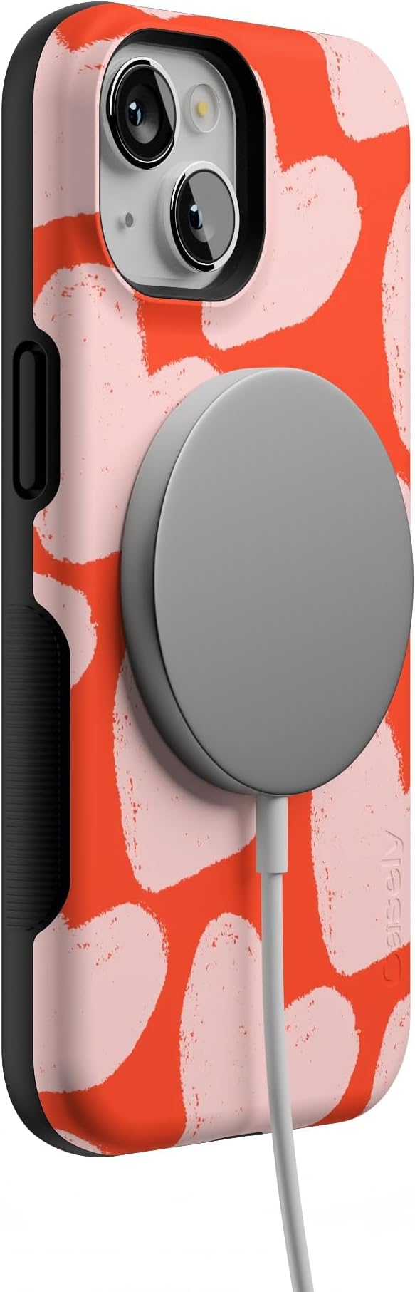 Casely iPhone 14 Case | Love You More | Heart Doodle | Compatible with MagSafe | Bold Protective Design