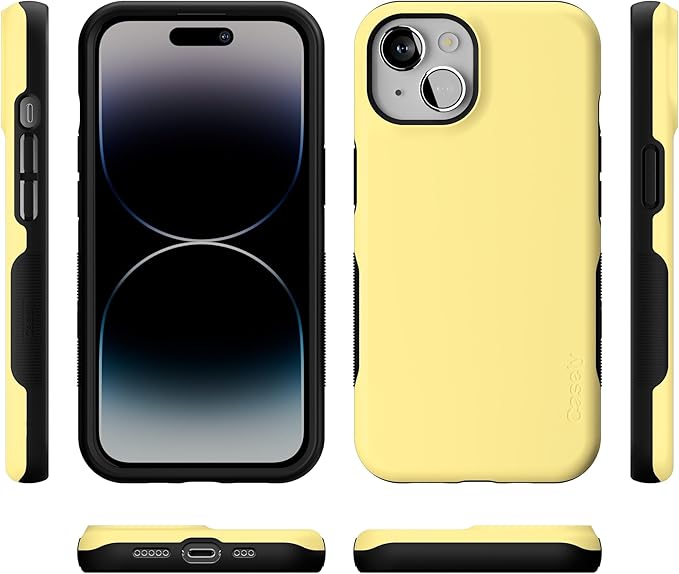Casely iPhone 14 Case | Butter Me Up | Butter Yellow | Compatible with MagSafe | Bold Protective Design