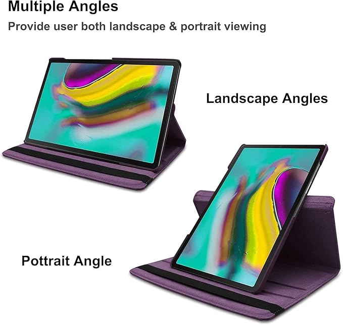 Case for Samsung Galaxy Tab A9+/A9 Plus 11'' 2023 (SM-X210/X216/X218), 360 Degree Rotating Stand Case Smart Protective Cover, with Stylus Pen,Screen Film (Purple)