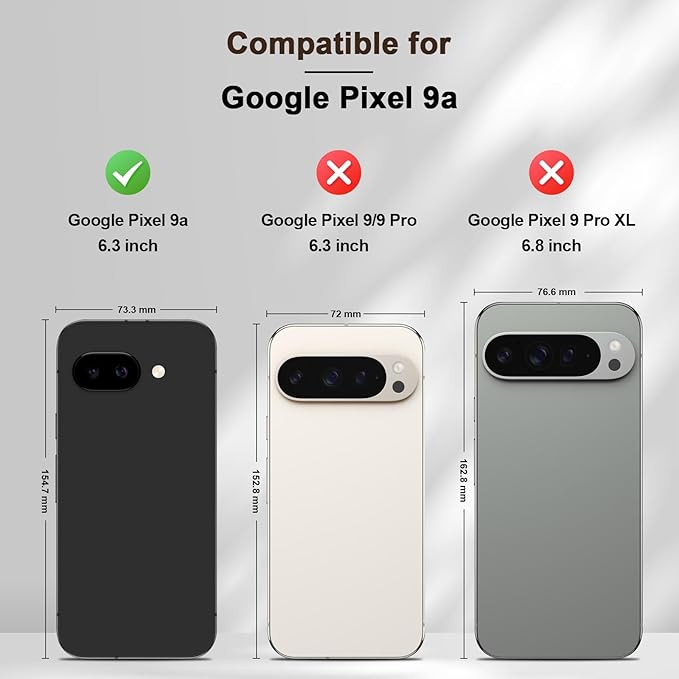 Jasonyu Flip Wallet Case for Google Pixel 9A,Leather Magnetic Folio Cover with Card Holder,Kickstand - TPU Shockproof Durable Protective Phone Case,Brown