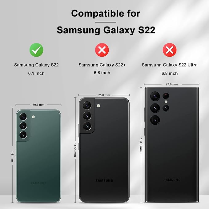 Jasonyu Flip Wallet Case for Samsung Galaxy S22 5G,Leather Magnetic Folio Cover with Card Holder,Kickstand - TPU Shockproof Durable Protective Phone Case,Black