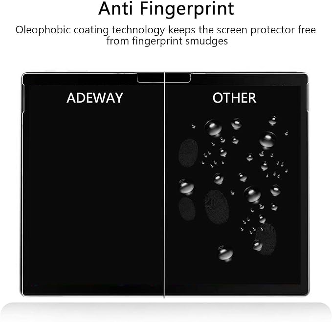 Adeway Glass Screen protector for Microsoft Surface Go 4/3/2/1 10.5 Inch, 9H/ Ultra Sensitive/One Touch Installation, Also Compatible for Surface Go 1/2/3 (2018/2020/2021)