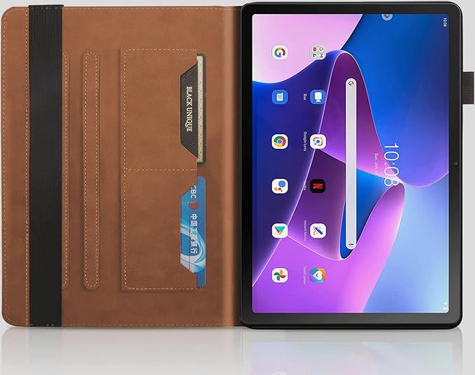 Case for Samsung Galaxy Tab A 10.1 2019 (SM-T510/T515) Bussiness Premium PU Leather Stand Folding Folio Cover Multi- Viewing Angles for Galaxy Tab A 10.1 Inch 2019-Brown
