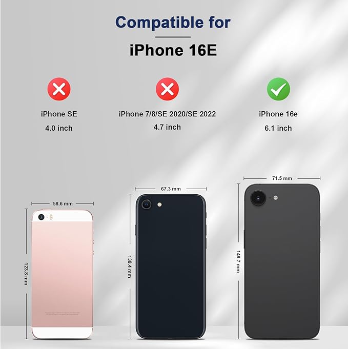 Jasonyu Flip Wallet Case for iPhone 16E,Leather Magnetic Folio Cover with Card Holder,Kickstand - TPU Shockproof Durable Protective Phone Case,Black