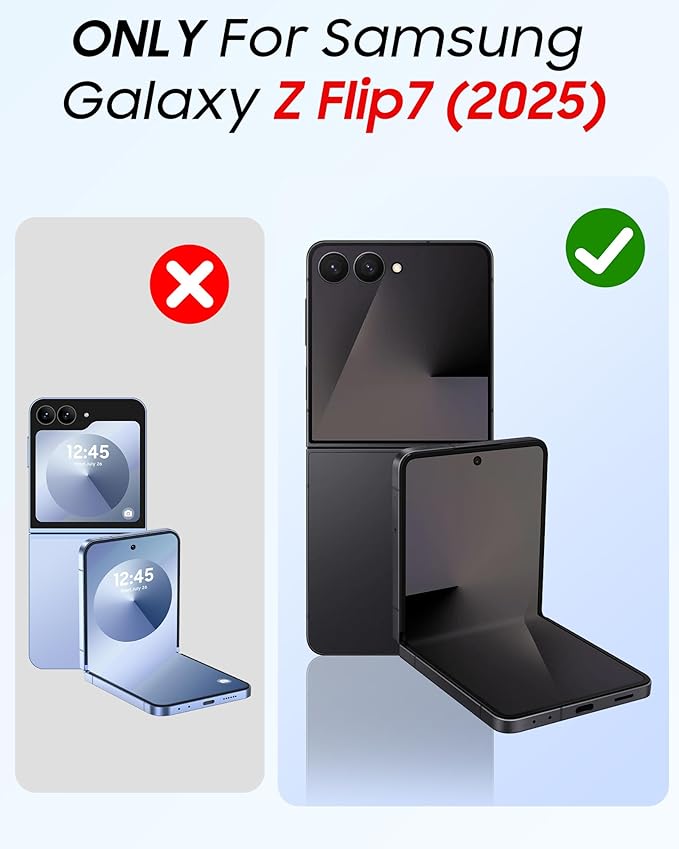 for Samsung Galaxy Z Flip 7 Case,Built-in Privacy Screen Protector&Hinge Protection Shockproof All-Inclusive Smartphone Cover for Samsung Galaxy Z Flip 7(Black)