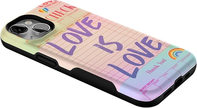 Casely iPhone 14 Case | Love is Love | Guest Check Pride | Compatible with MagSafe | Bold Protective Design