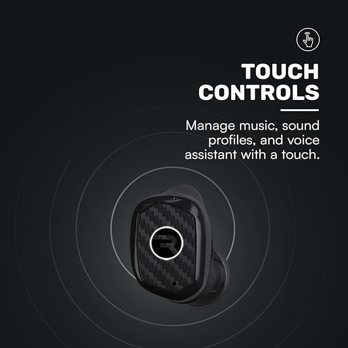 Raycon Impact Earbuds Military-Grade Impact Resistant, IP67 Bluetooth Earbuds with Stereo Sound, 90 Hours of Battery Life, Active Noise Cancellation (Black)