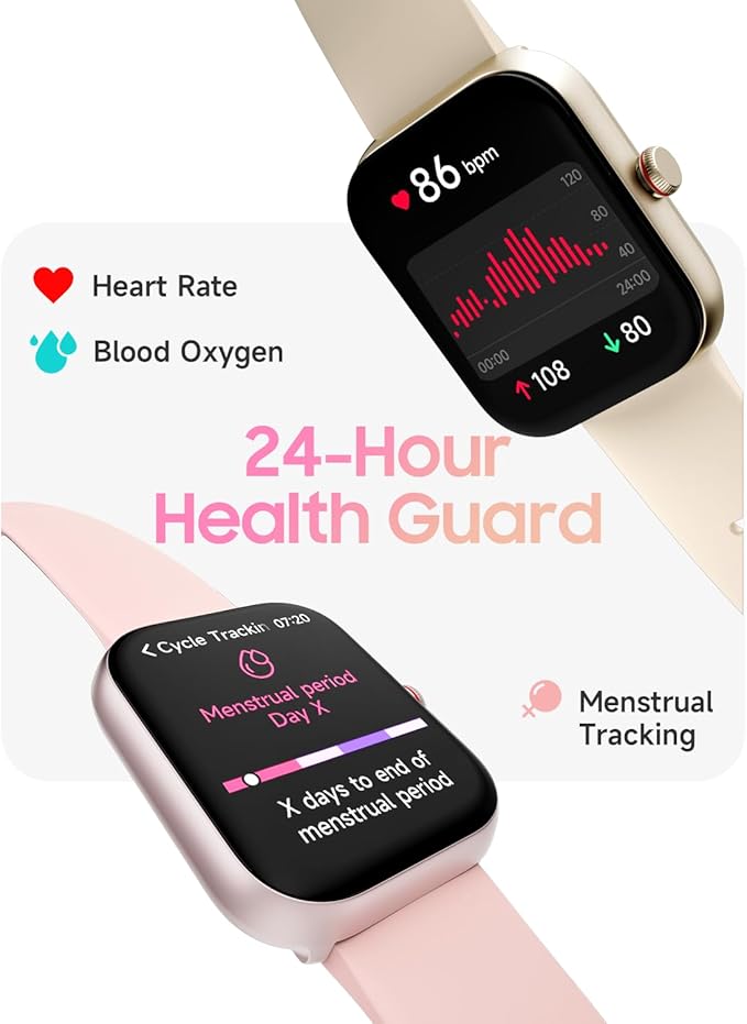 Smart Watch for Women, Alexa Built-in, Answer/Make Calls, 1.91" HD Screen Fitness Watch, IP68 Waterproof, 100 Sports, Heart Rate Monitor, Sleep Tracker, Smartwatch Compatible Android iOS, Beige