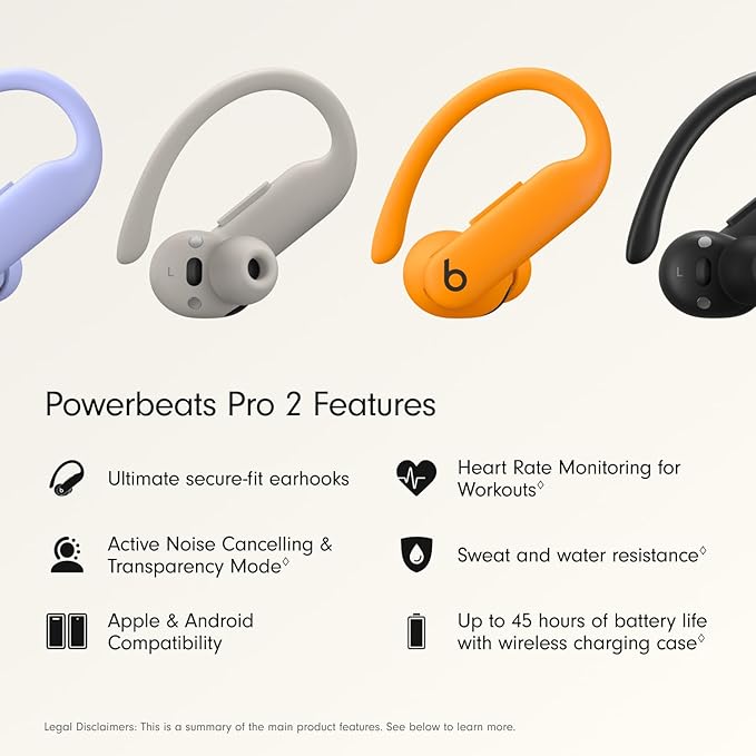 Beats Powerbeats Pro 2 Wireless Bluetooth Earbuds with AppleCare+ (2 years) - Electric Orange