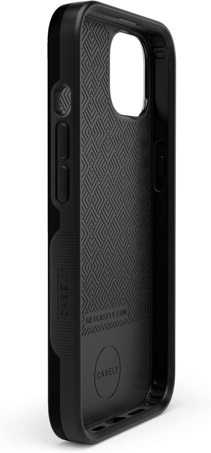 Casely iPhone 14 Case | Black on Black | Compatible with MagSafe | Bold Protective Design