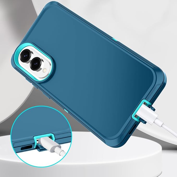 for Samsung Galaxy S25 Edge Case Heavy Duty Protective Shockproof Dropproof 3-Layer Full Body Protection [Without Screen Protector] Tough Rugged Case for Galaxy S25 Edge,Turquoise