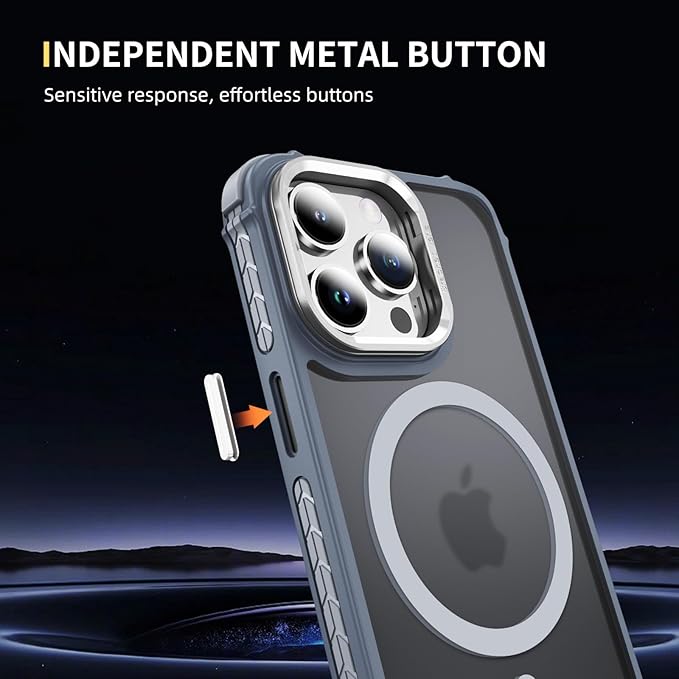 16 ProMax Case Magnetic for iPhone 16 Pro Max 6.7 inch, Supports Wireless Charging,Compatible with MagSafe, Magnetic Case for iPhone 16 Pro Max, Grey