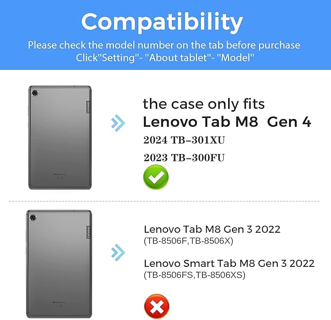 Case for Lenovo Tab M8 4th Gen 8",PU Leather Flip Smart Stand Back Shockproof Cover with Elastic Band for Lenovo Tab M8 (4th Gen) 8 Inch 2023 - Diamond Butterfly