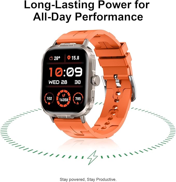 Fila Smart Watch, 2.01" Smartwatch for Men Women (Answer/Make Call), Fitness Tracker with 100+ Sport Modes, IP67 Waterproof, Heart Rate/Sleep Monitor, Pedometer, Activity Tracker for Android iOS