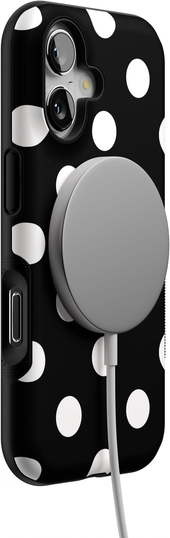 Casely iPhone 17 Case | Polka Dots | High Contrast Design | Bold Protective Design | Compatible with MagSafe