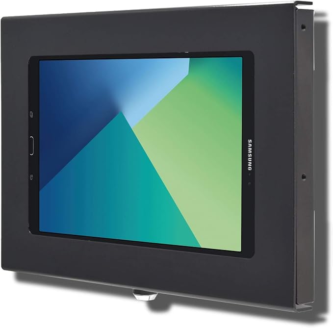 TABcare Locking Anti-Theft Metal Case for Samsung Galaxy TAB 8.7" Tablet for Kiosk, POS, Store, Show Display, Time Clock (TAB A7 Lite SM-T220, Black)