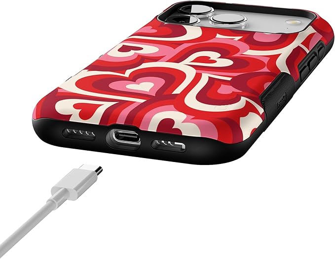 Casely iPhone 17 Pro Case | Love Song Remix | Ombre Hearts | Bold Protective Design | Compatible with MagSafe