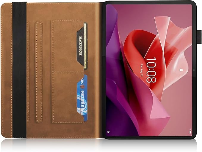 Case for Samsung Galaxy Tab A7 10.4'' 2022/2020 (Model SM-T500/503/505/507 Bussiness Premium Slim PU Leather Stand Folding Folio Cover with Card Slot Pen Holder-Red