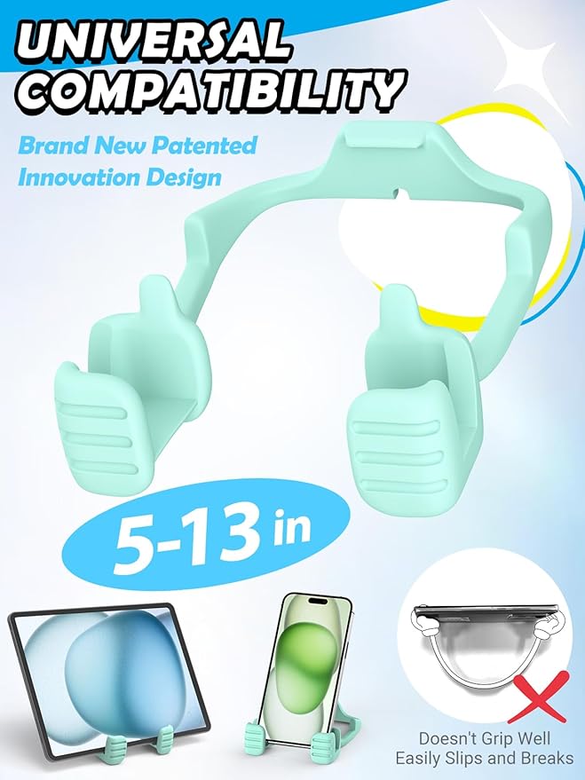Stocking Stuffers for Teens Boys Girls Tablet Stand for iPad: Universal Compatible Thumbs Up Lazy Cell Phone Stand Holder for Desk Fun Birthday Gifts for Kids Men Women Gifts for Christmas
