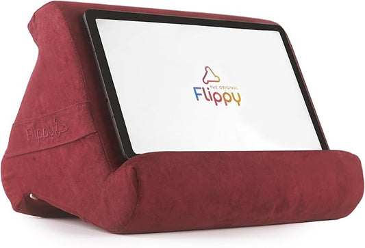 Flippy Tablet Pillow Stand - Cushion Tablet Stand & Holder, Bed Support for Lap and Desk, Compatible with Phone & Book Reading: Kindle, iPad Pro, iPhone & Samsung - Nebbiolo