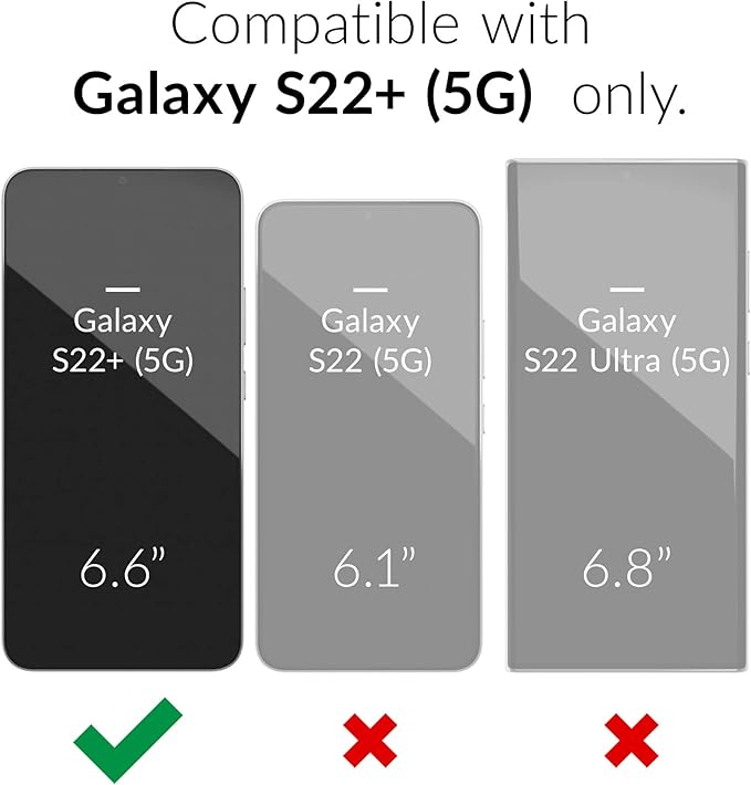 Crave Slim Guard for Galaxy S22+ Case, Shockproof Case for Samsung Galaxy S22+, S22 Plus (6.6 inch) - Red