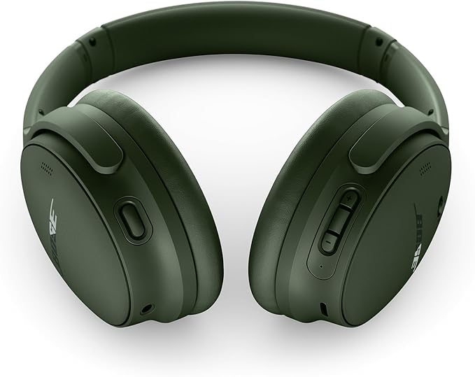 Bose QuietComfort Bluetooth Headphones, Wireless Headphones with Active Over Ear Noise Cancelling and Mic, Deep Bass, Up to 24 Hours of Playtime, Cypress Green - Limited Edition