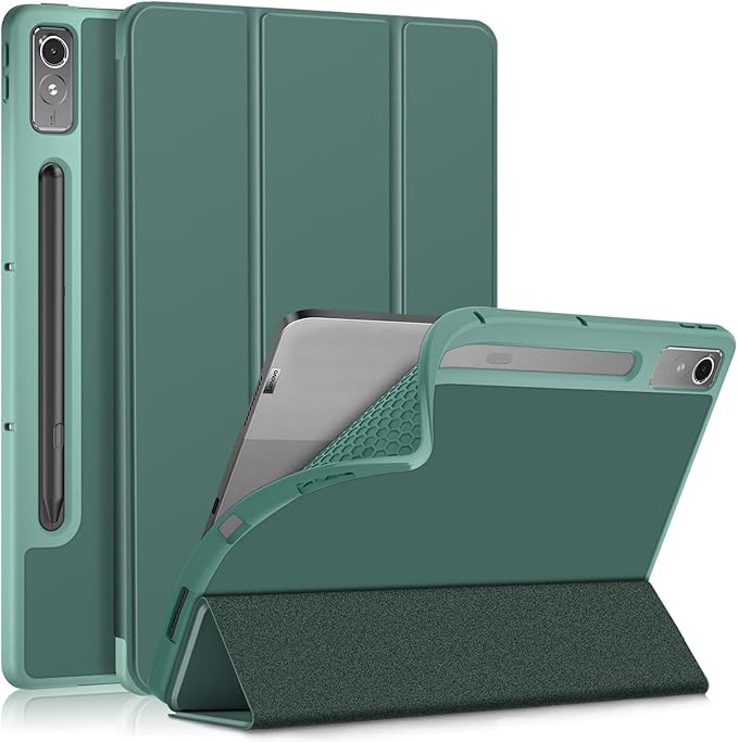 Case for Lenovo Tab P12 12.7 Inch 2023 Tablet, Smart Soft TPU Back Shell Cover with Auto Wake/Sleep Function,Green