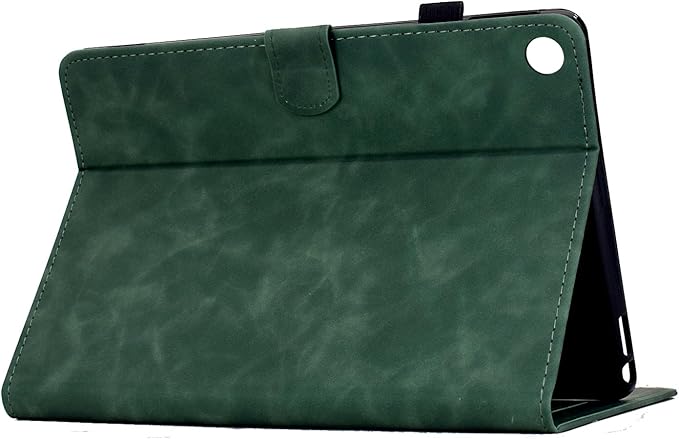 Mandala Flower Case Compatible with Galaxy Tab A9+ Plus 11 Inch 2024 2023 (SM-X210/X216/X218), Cute Elegant Embossed Suede Leather Folio Stand Case Protective Cover with Auto Wake/Sleep, Vintage Green