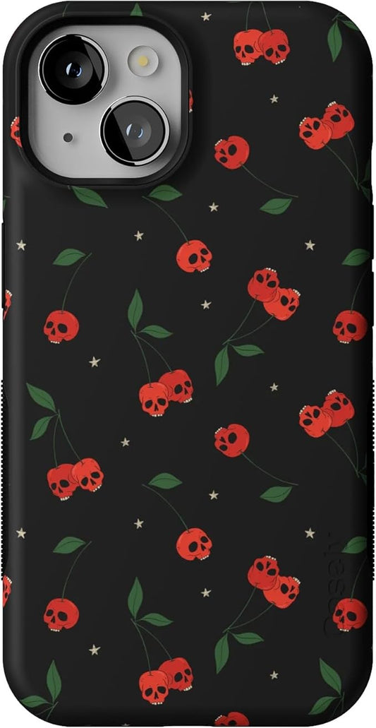 Casely iPhone 14 Case | Sweet Revenge | Cherry Skulls | Compatible with MagSafe | Bold Protective Design