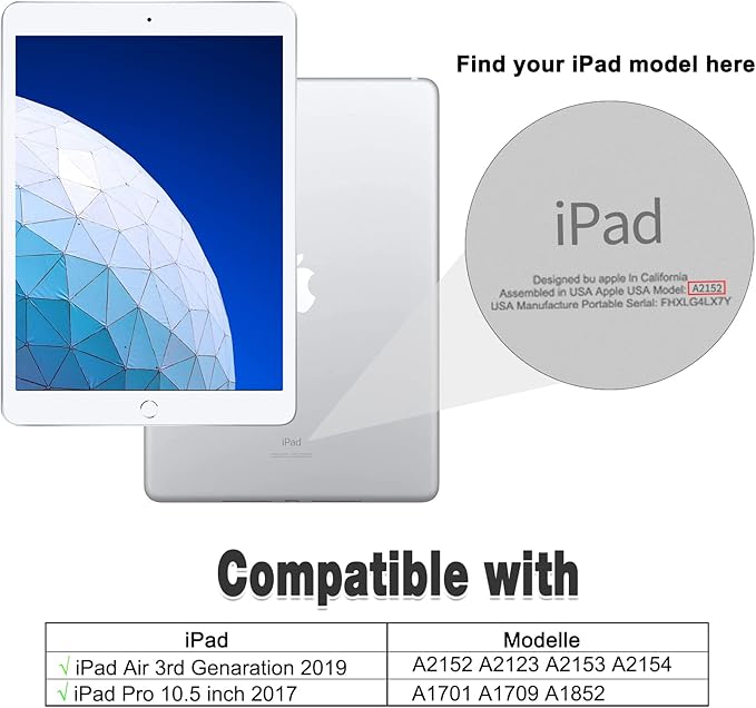 BRAECN for iPad Air 3 10.5 Case 2019,iPad Pro 10.5 Case 2017- Heavy Duty Shockproof Case Cover with Pencil Holder,Rotating Stand/Hand Strap,Carrying Shoulder Strap Fit iPad Air 3rd Gen 10.5-Black