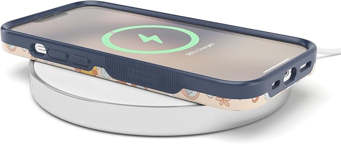 Casely iPhone 14 Case | Mushroom Magic | Retro Floral | Compatible with MagSafe | Bold Protective Design