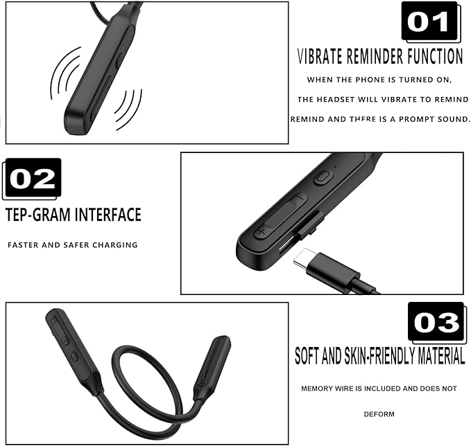 Wireless Earbuds Neckband，V5.2 with Microphone, 35 Hours Playtime, in-Ear Neckband Bluetooth Earbuds，IPX7 sweatproof deep bass is Used for Music Phone Sports. (Black)