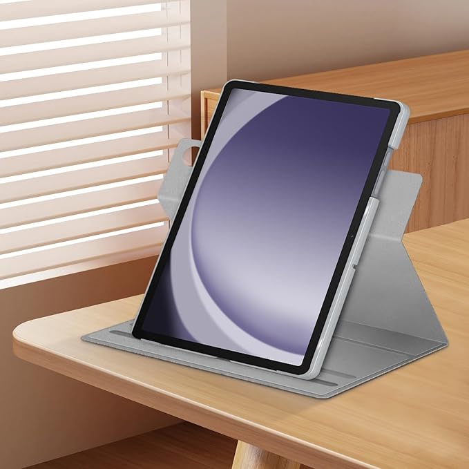 Case for Samsung Galaxy Tab A9 Plus/Galaxy Tab A9 + 11 Inch 2023 SM-X210/X216/X218 Tablet,360° Rotating Stand Cover with Auto Sleep/Wake,Gray