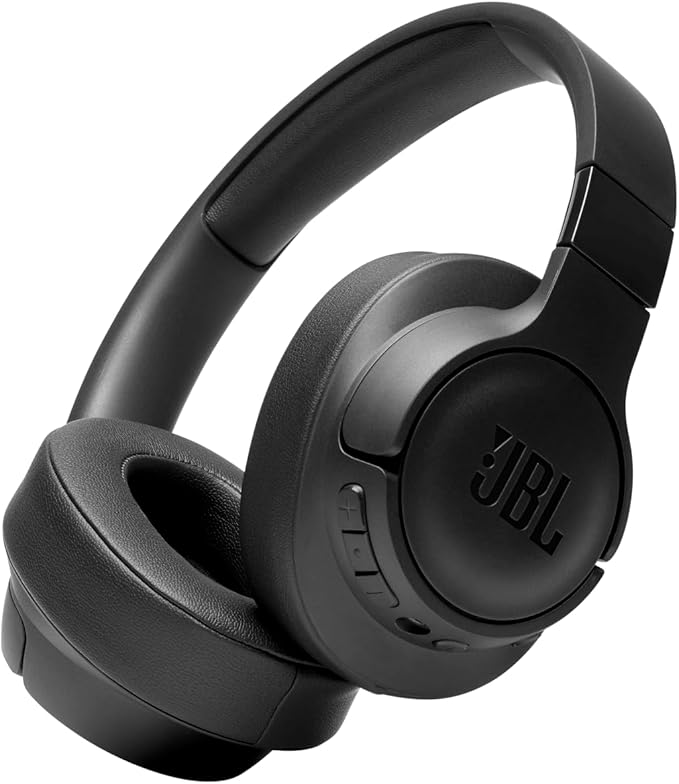 JBL Tune 760NC - Wireless Over-ear Noise Cancelling headphones, JBL Pure Bass Sound, Voice Assist, Google Fast Pair, Up to 50Hrs of Battery with ANC off, Lightweight and foldable design (Black)