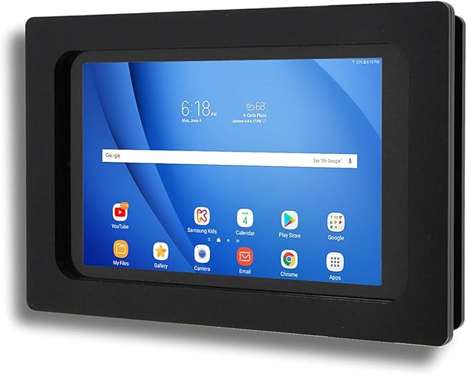 TABcare Security Anti-Theft Acrylic VESA Enclosure for Amazon Fire Max 11 with Free Wall Mount Kit & 90-Degree USB C Charge Cable(Black, Fire Max 11)