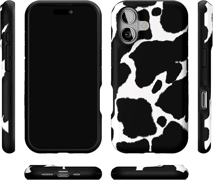Casely iPhone 17 Case | Current Mood | Cow Print | Bold Protective Design | Compatible with MagSafe