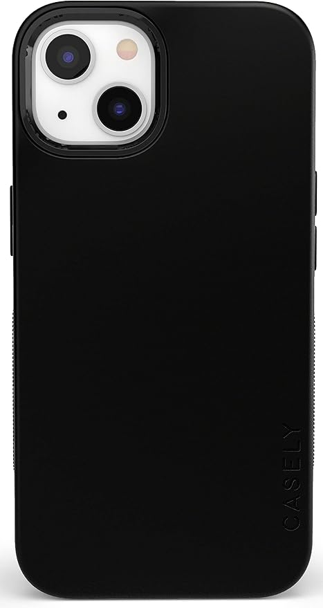 Casely iPhone 14 Case | Black on Black | Compatible with MagSafe | Bold Protective Design