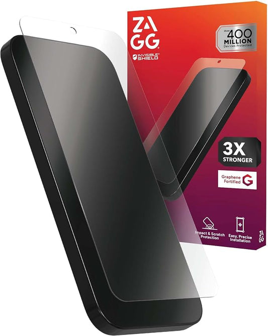 ZAGG Glass+ Samsung Galaxy S25+/ S24+ Screen Protector – Extreme Impact & Shatter Protection, Scratch-Resistant, Smudge-Resistant, Fingerprint Scanner Compatible, InvisibleShield, Easy Installation