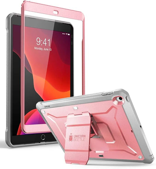SUPCASE for iPad 9th Generation Case with Screen Protector (Unicorn Beetle Pro), [Built-in Stand] Heavy Duty Rugged Protective Case for iPad 10.2 9th / 8th / 7th Generation (2021/2020/2019), RoseGold