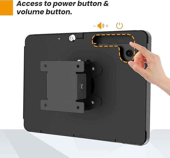 Tablet Wall Mount Compatible with Samsung Galaxy Tab A8, Anti-Theft with Lock, Tiltable Wall Mount