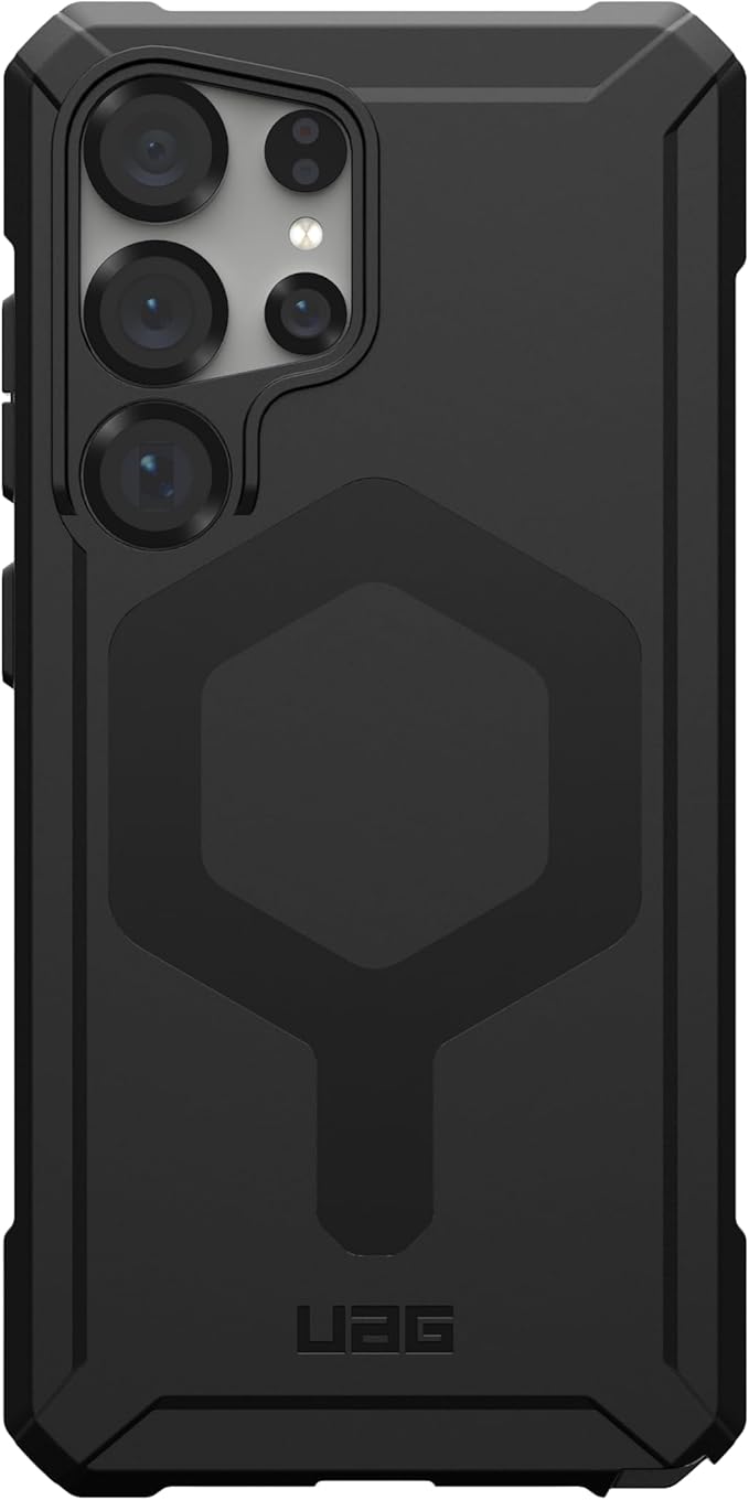 URBAN ARMOR GEAR UAG Designed for Samsung Galaxy S25 Ultra Case 6.9" Essential Armor - Compatible with Magnetic Charging Rugged Military Drop Tested Anti-Slip Protective Cover, Black