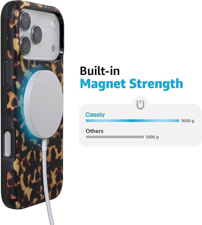 Casely iPhone 17 Pro Case | Shell Shocked | Tortoise Print | Compatible with MagSafe | Bold Protective Design