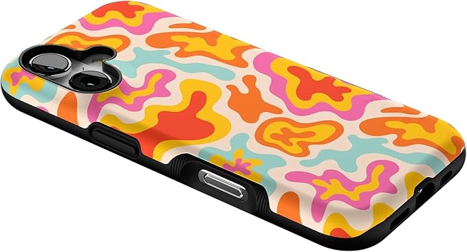 Casely iPhone 17 Case | Tropical Color Splash | Abstract Retro | Bold Protective Design | Compatible with MagSafe