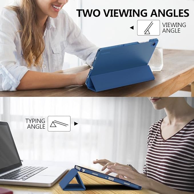 MoKo Case for Galaxy Tab A9+/A9 Plus 11 inch 2023, Slim Stand Protective Smart Cover with Hard PC Translucent Back Shell for Tab A9 Plus Tablet (SM-X210/X216/X218), Auto Wake/Sleep, Dark Sea Blue