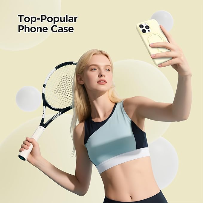 Magnetic Stand for iPhone16 Pro Max Case with Kickstand 【Lab-Certified Protection】【Not Yellowing】【Anti-Fingerprint】 Durable, Enhanced Grip, Slim，Yellow， iPhone 16 Pro Max 6.9"