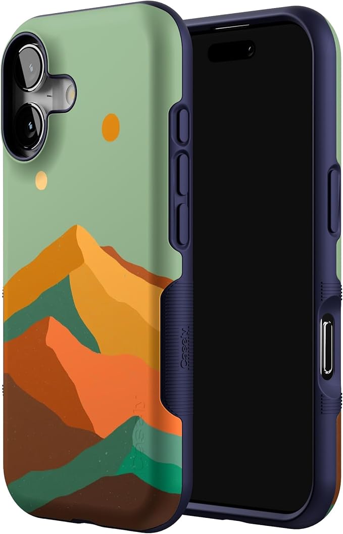 Casely iPhone 17 Case | Endless Peaks | Colorblock Mountain | Bold Protective Design | Compatible with MagSafe