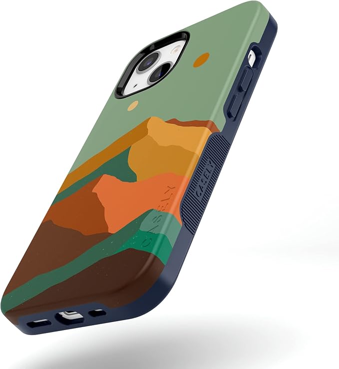 Casely iPhone 14 Case | Endless Peaks | Colorblock Mountain | Compatible with MagSafe | Bold Protective Design