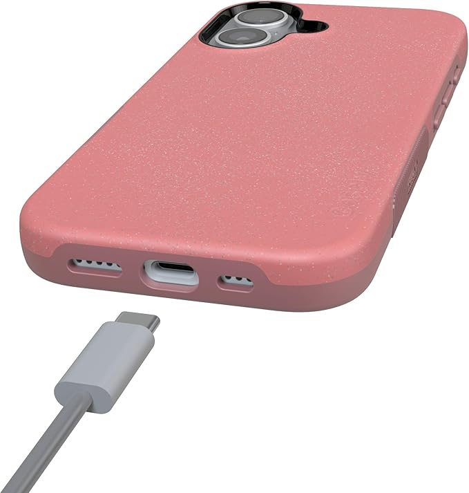 Casely iPhone 17 Case | Starfish Wishes | Coral Pink Shimmer | Compatible with MagSafe | Bold Protective Design