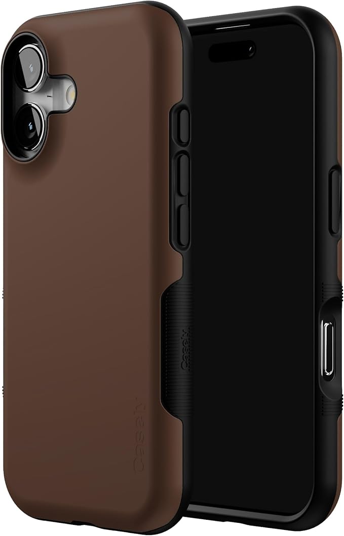 Casely iPhone 17 Case | The Boyfriend Collection | Espresso Brown | Bold Protective Design | Compatible with MagSafe